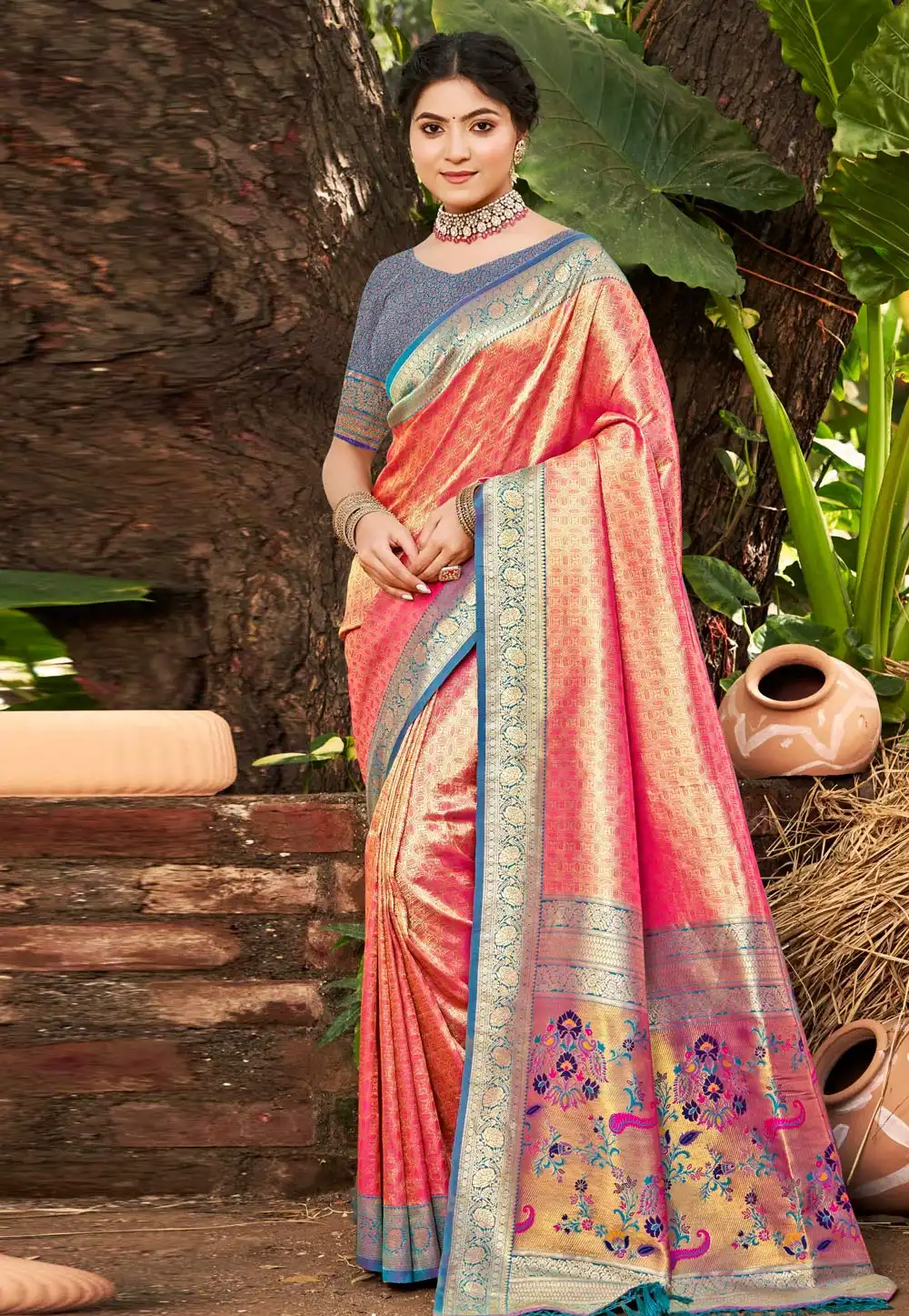Pink Kanjivaram Silk Saree 314103