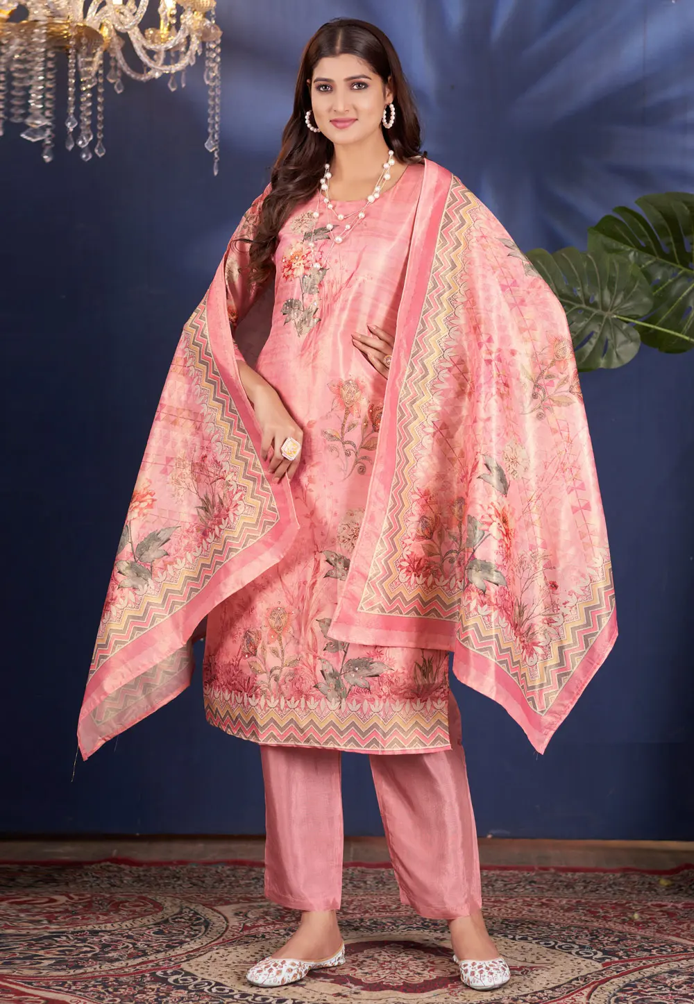 Pink Shimmer Readymade Pakistani Suit 299100