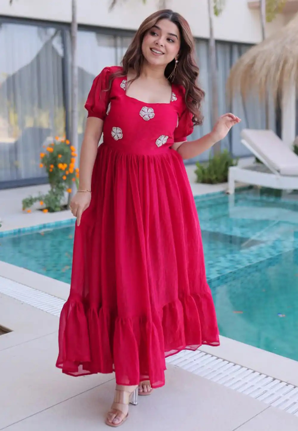 Pink Silk Gown 323103