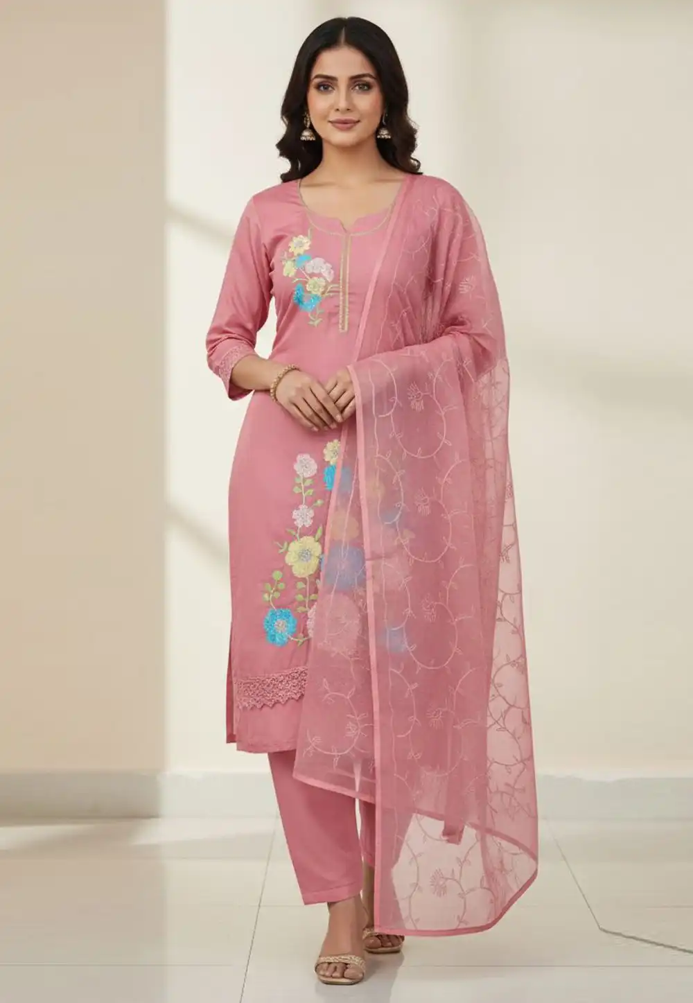 Pink Silk Pakistani Suit 330312