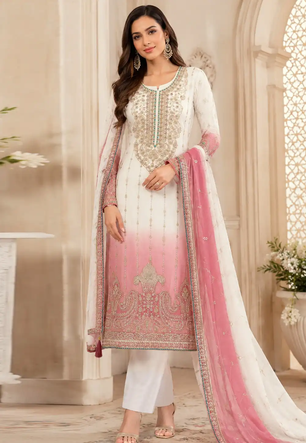 Pink Silk Pant Style Suit 330367