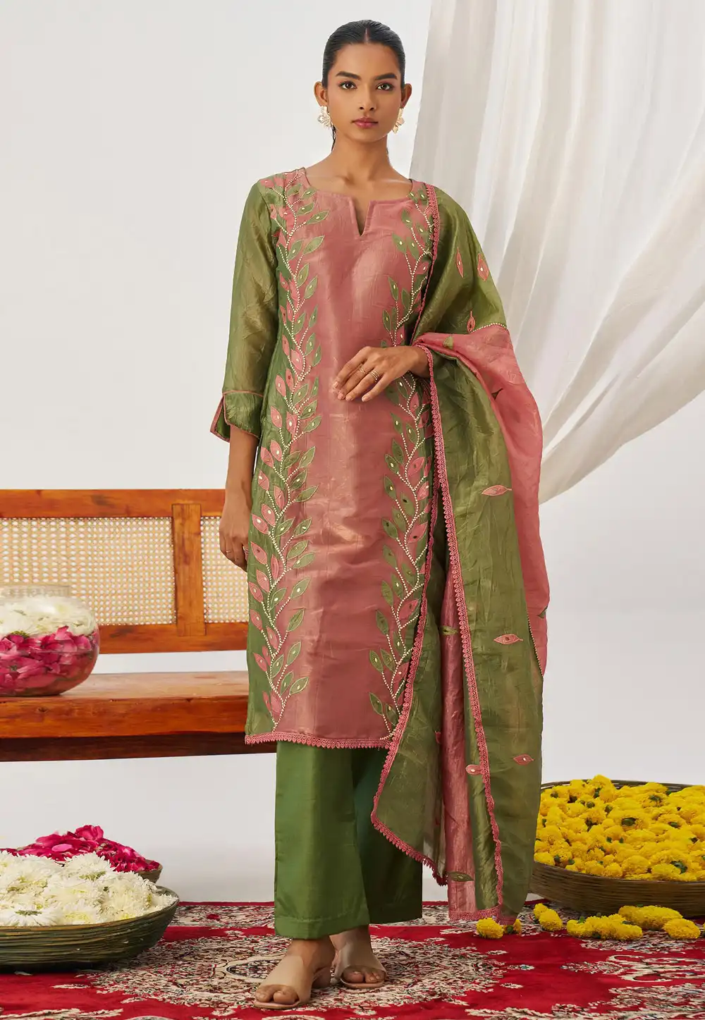 Pink Silk Readymade Pakistani Suit 315831