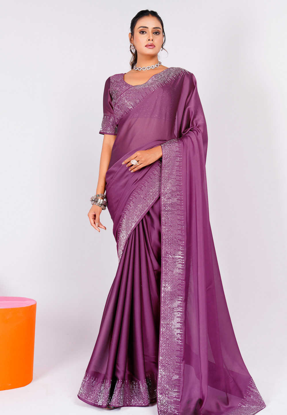 Pink Silk Saree With Blouse 284379