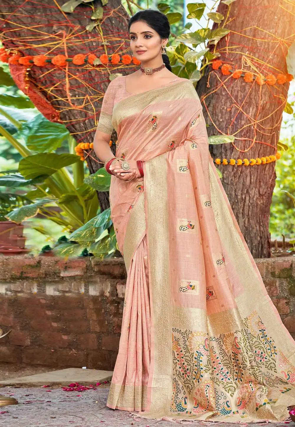 Pink Silk Saree With Blouse 315371