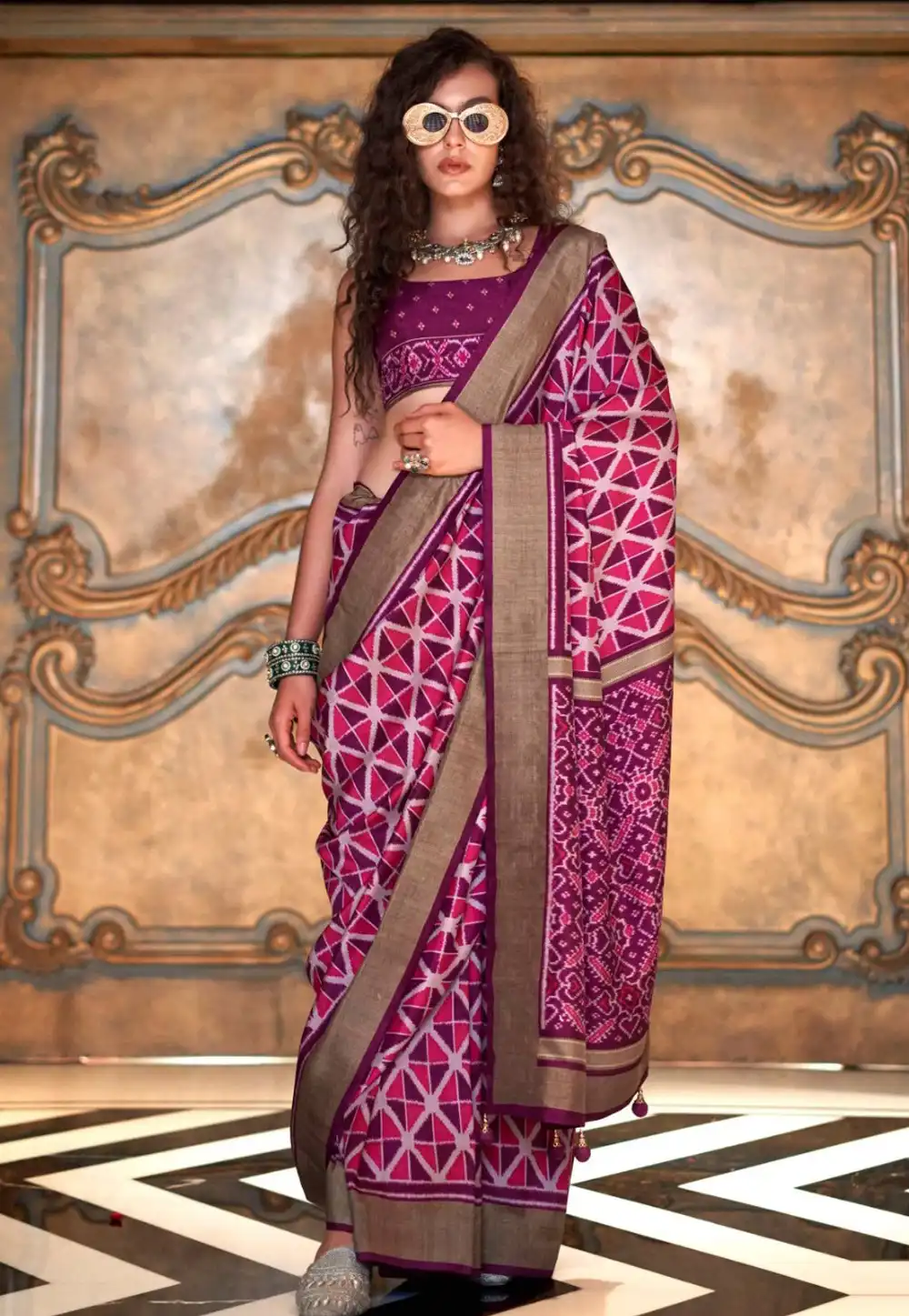 Pink Silk Saree With Blouse 317253