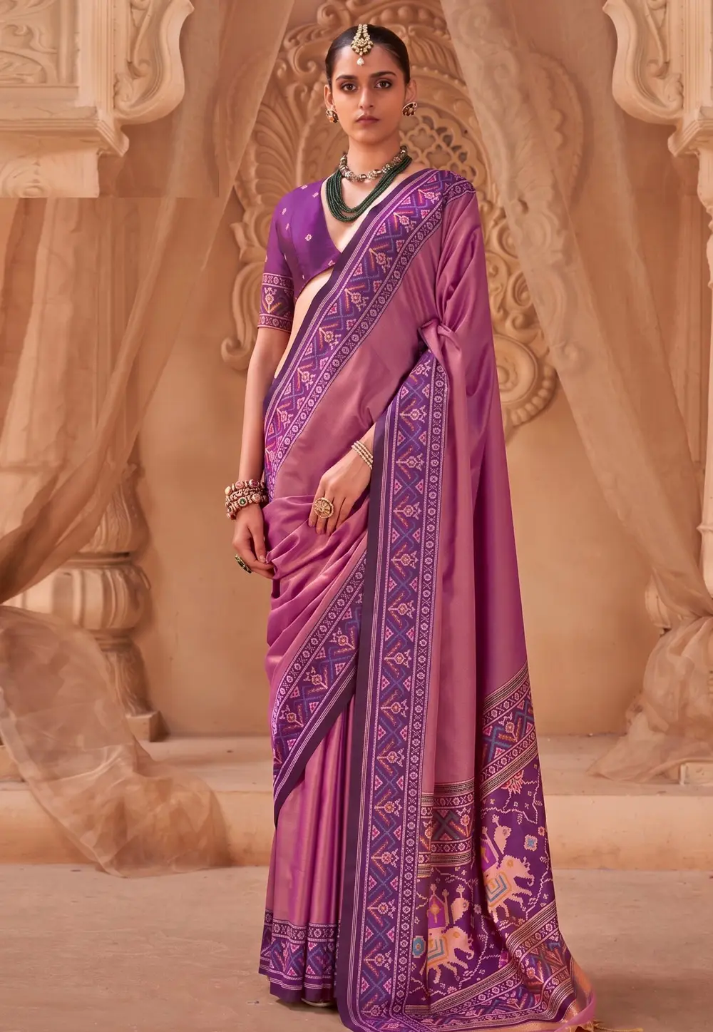 Pink Silk Saree With Blouse 333762
