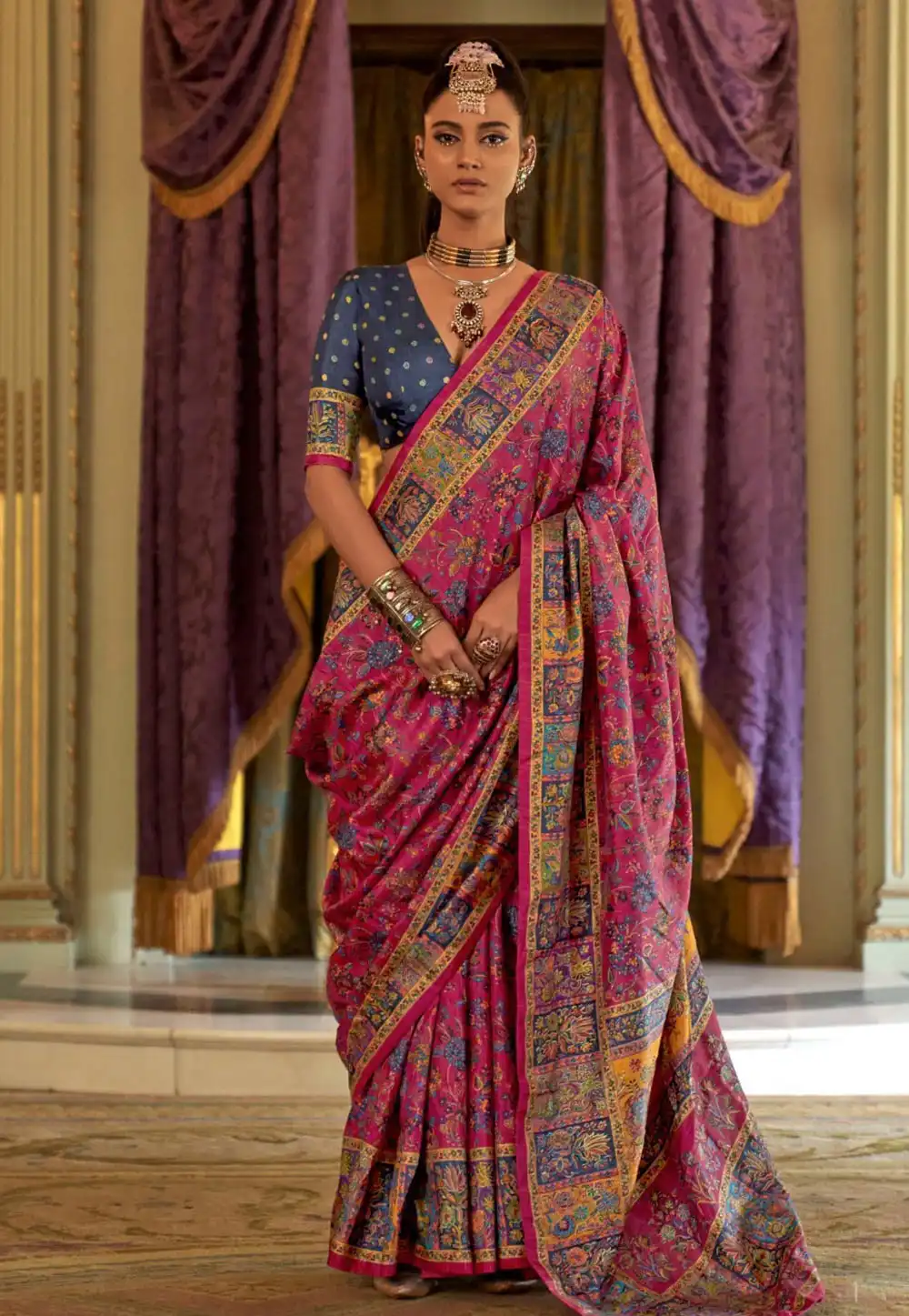 Pink Silk Saree With Blouse 322125