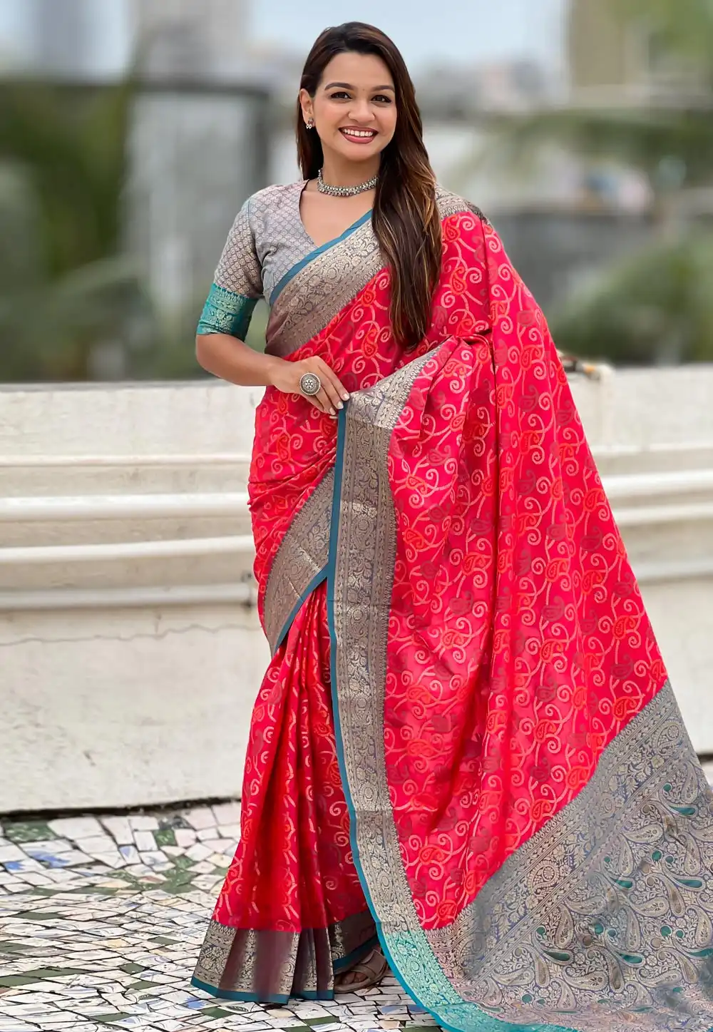 Pink Silk Saree With Blouse 321077