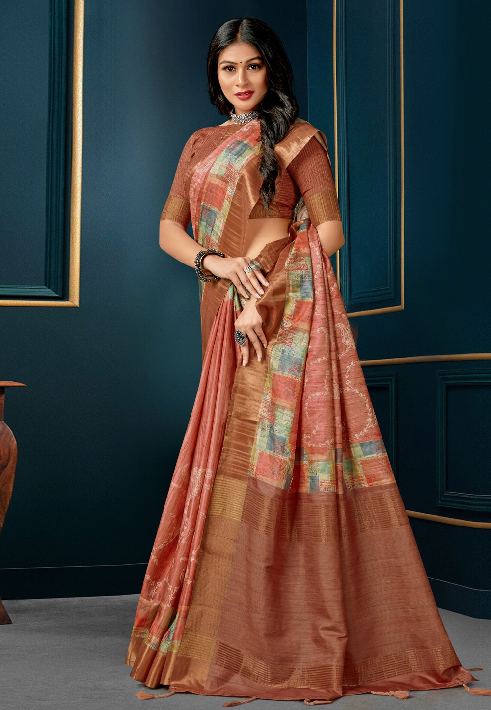 Pink Silk Saree With Blouse 279487