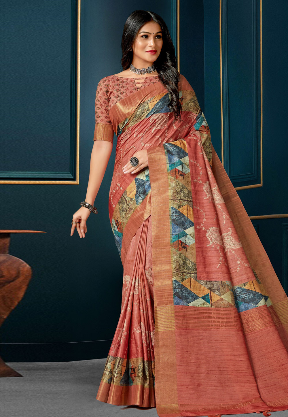 Pink Silk Saree With Blouse 279490