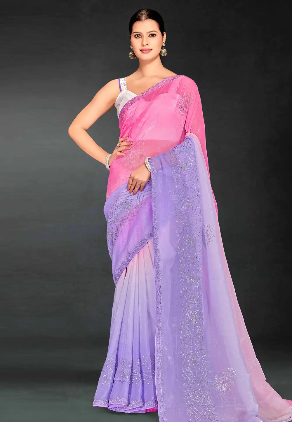 Pink Silk Saree With Blouse 313061