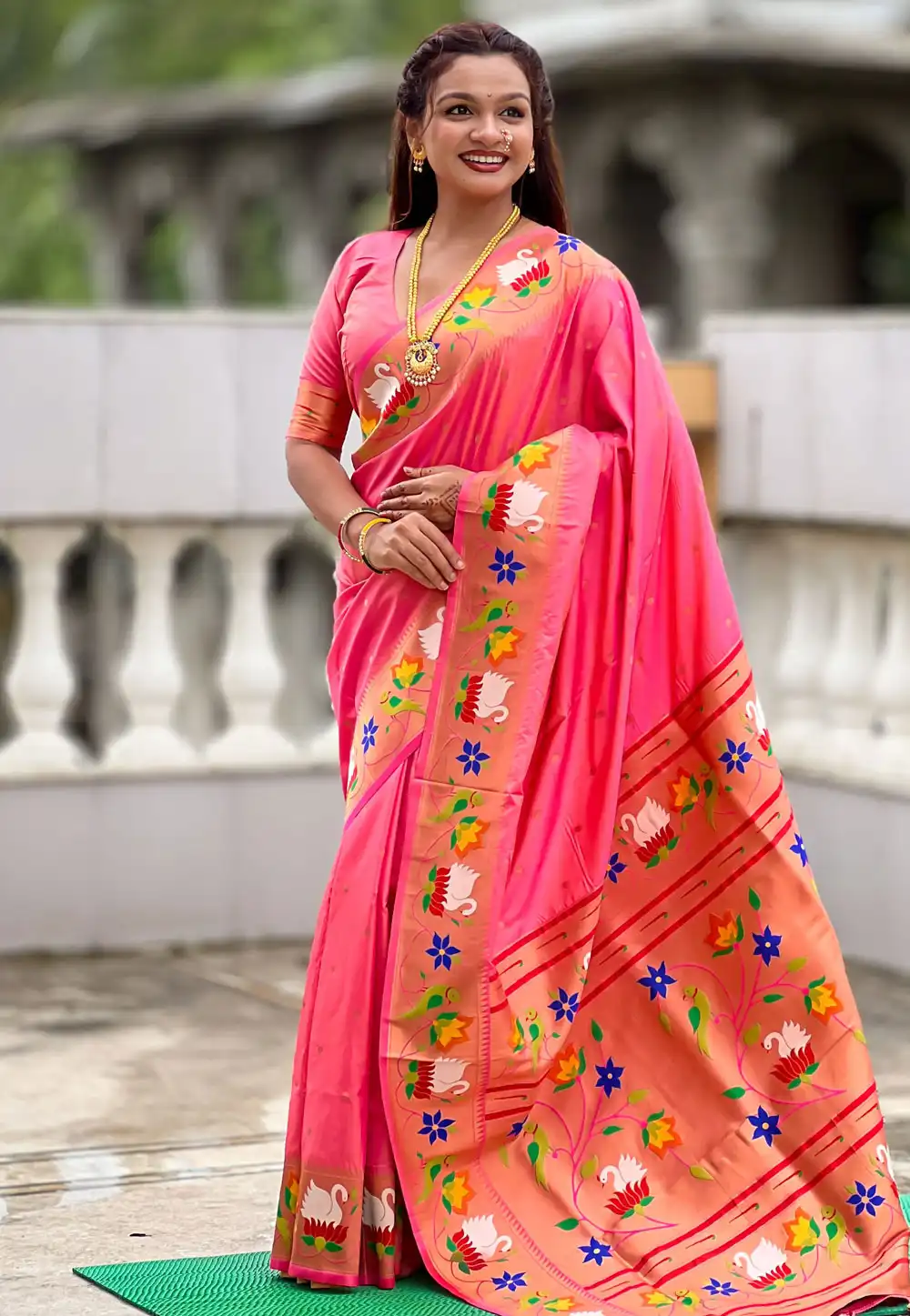 Pink Silk Saree With Blouse 317708