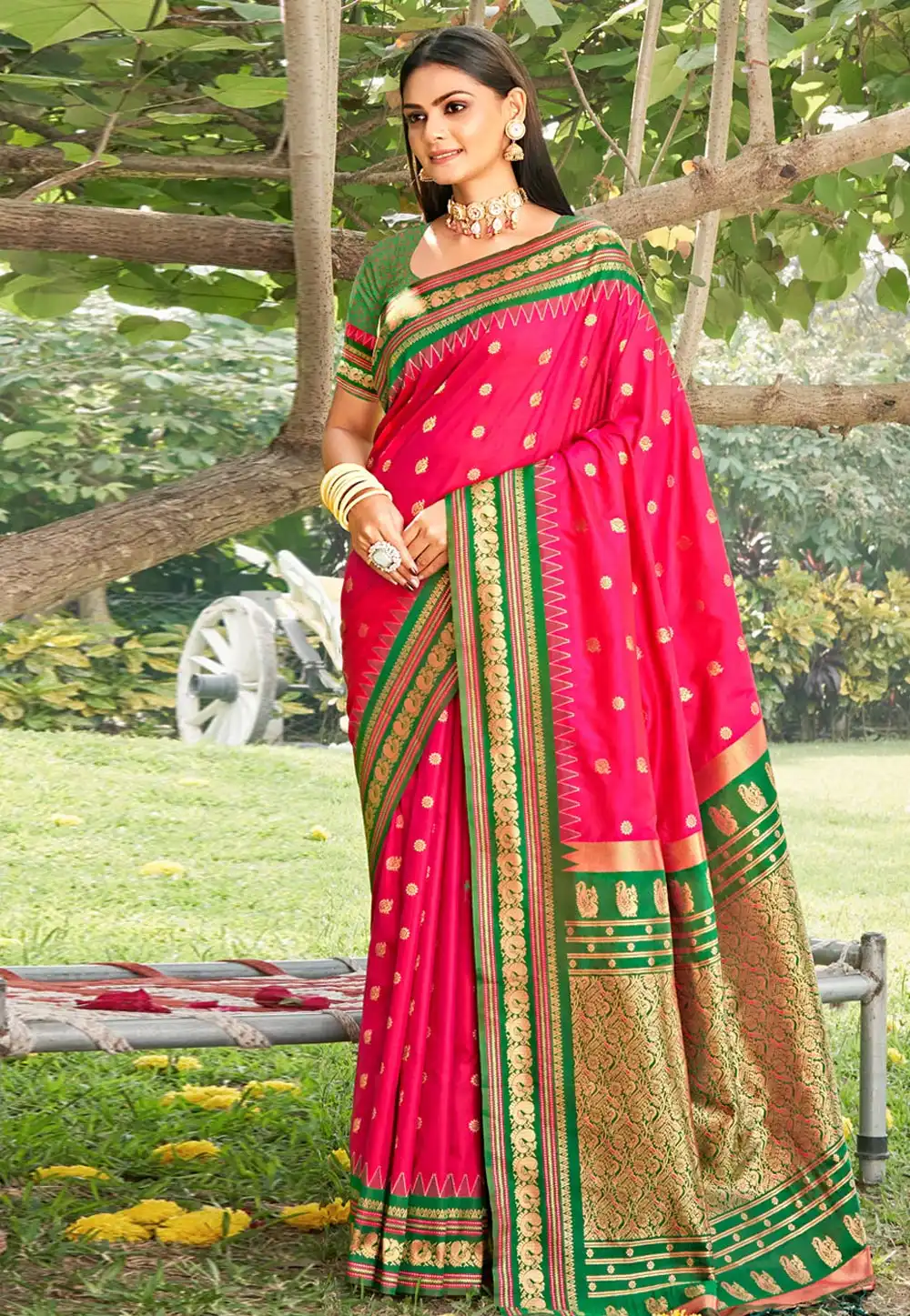 Pink Silk Saree With Blouse 323729