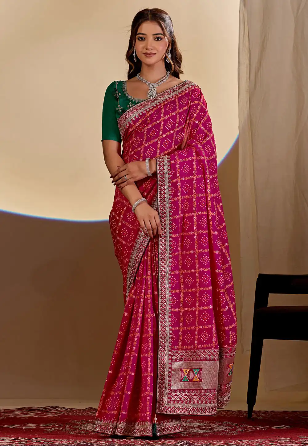 Pink Silk Saree With Blouse 330528