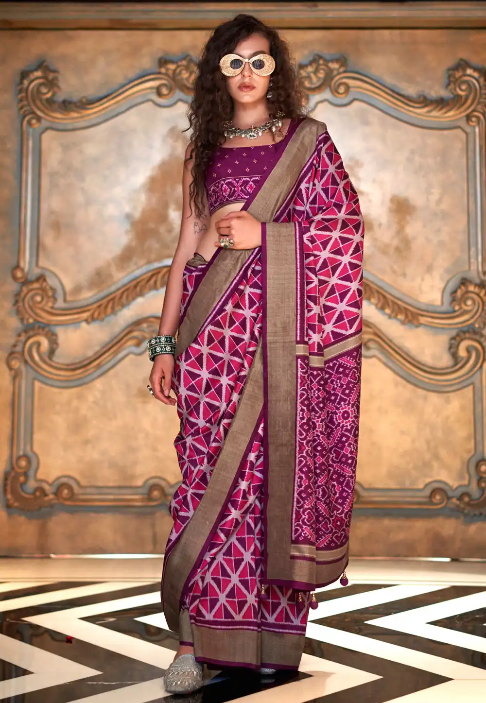 Pink Silk Saree With Blouse 318671