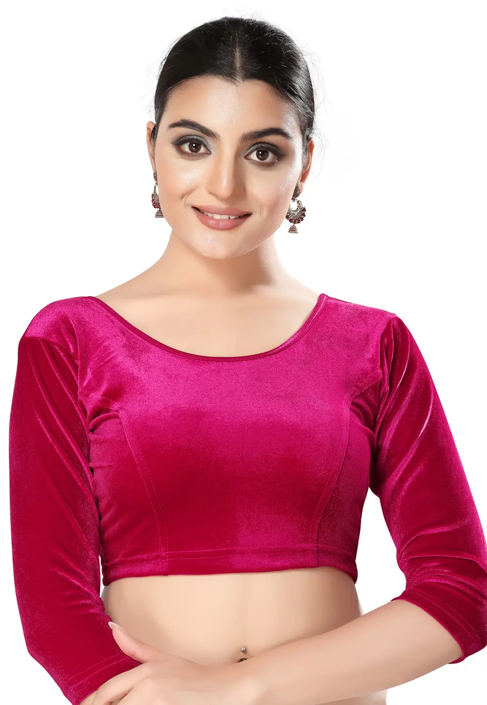 Pink Velvet Readymade Blouse 333488