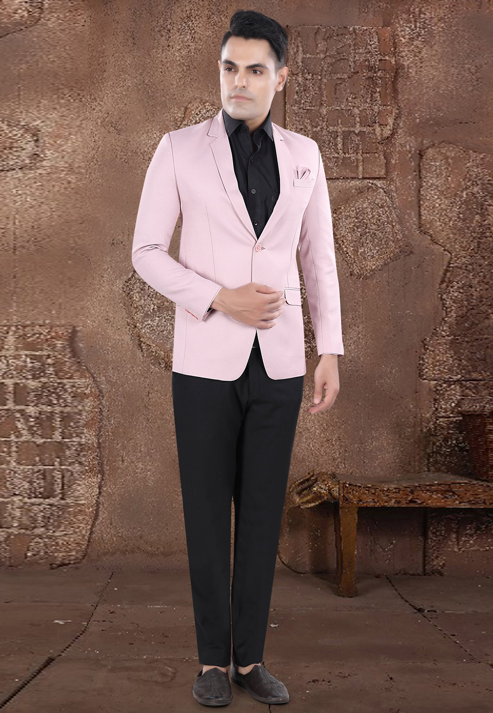 Pink Viscose Blazer With Pant 306386