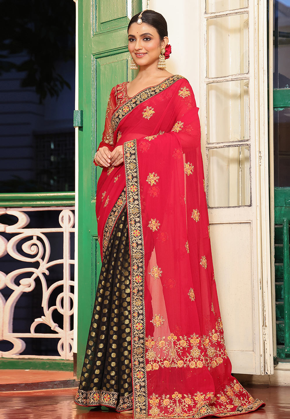 Pink Viscose Rayon Saree With Blouse 319848