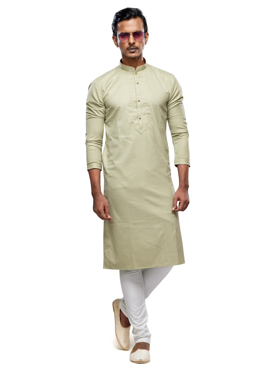 Pista Green Art Silk Kurta Pajama 280931