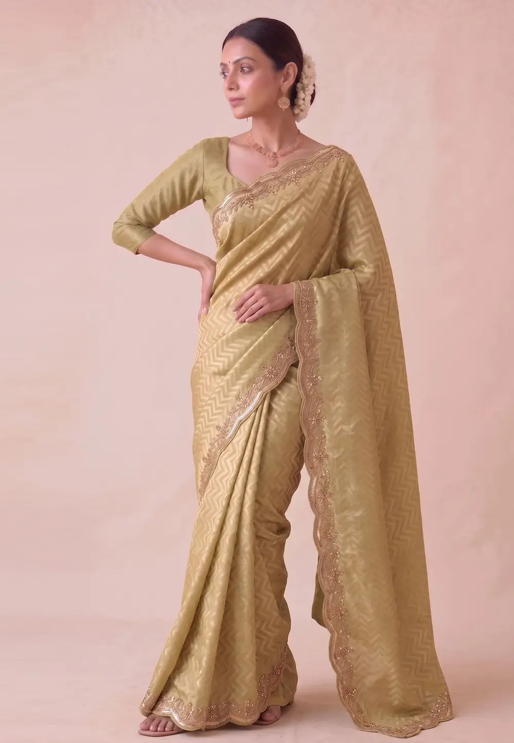 Pista Green Banarasi Silk Saree 332850