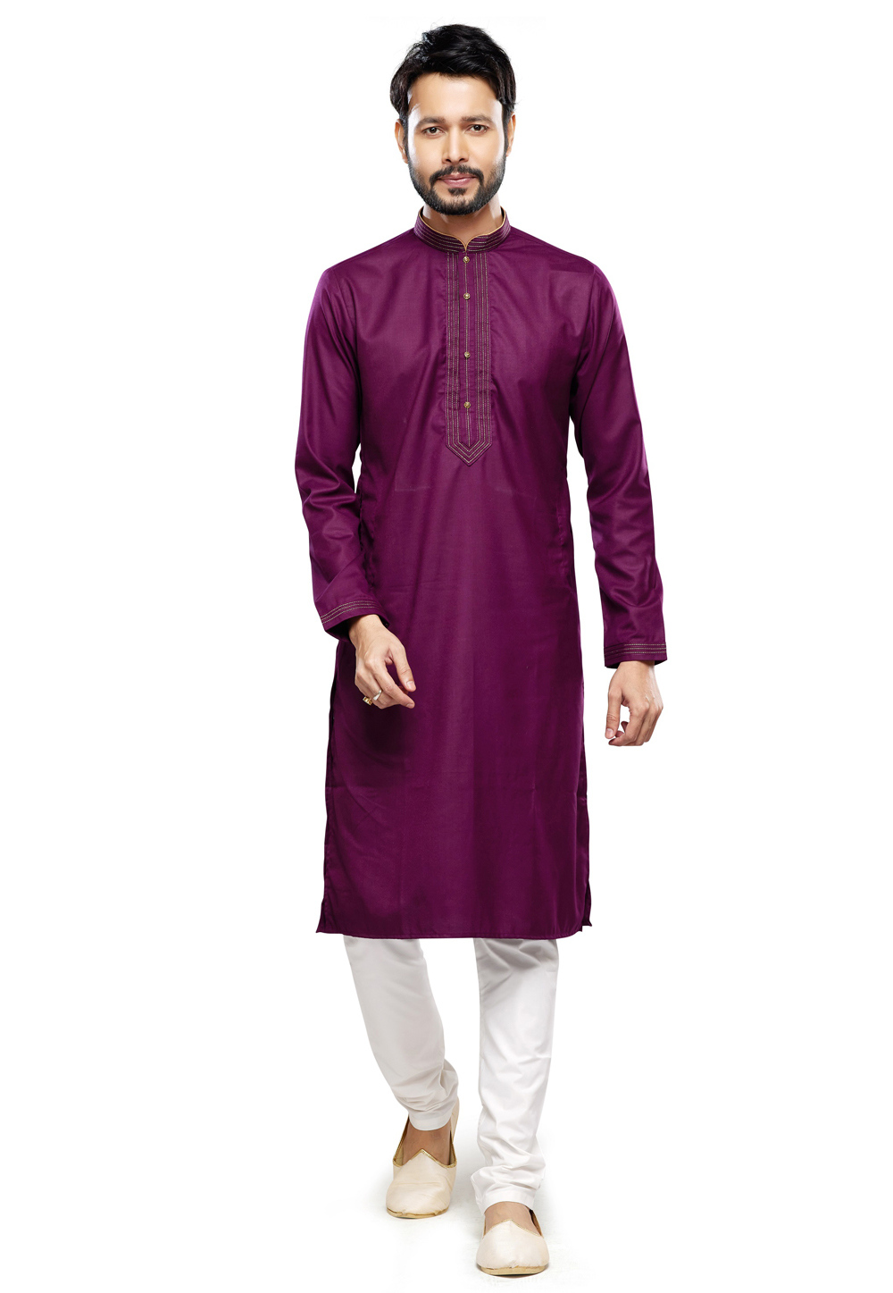 Purple Art Silk Kurta Pajama 280932