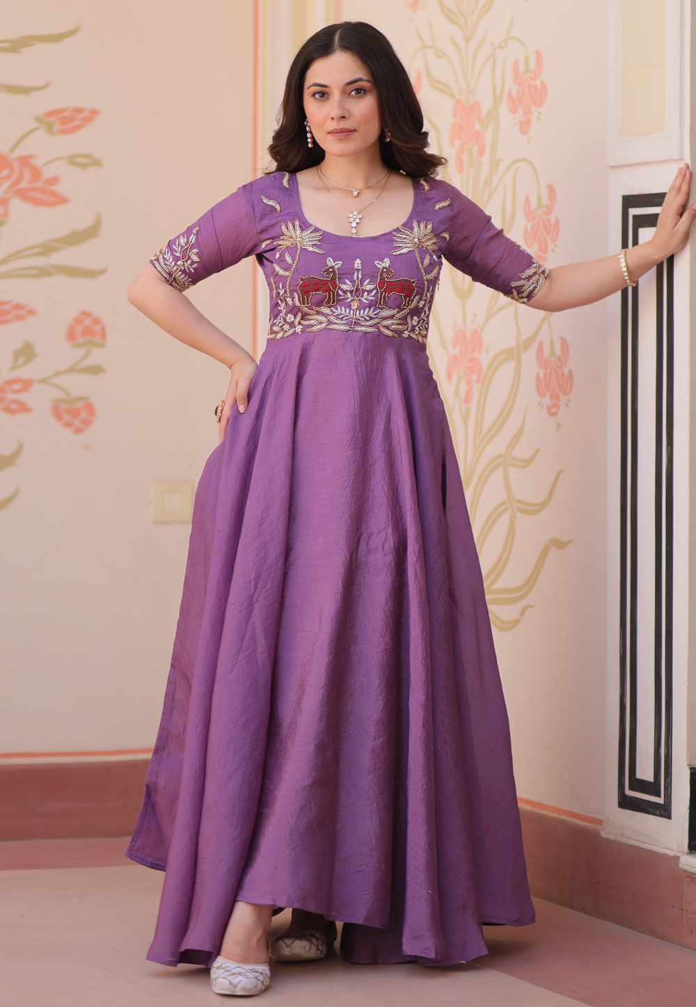 Purple Chiffon Gown 312575