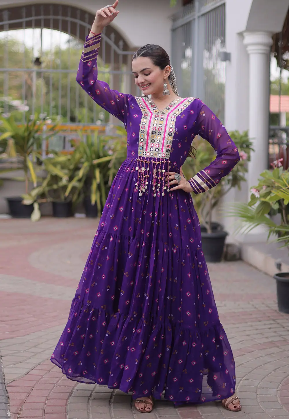 indo western purple dress for women Purple Western Dress 218 HOT Indo Western Fusion Saree Dresses Indo Western Saree 218