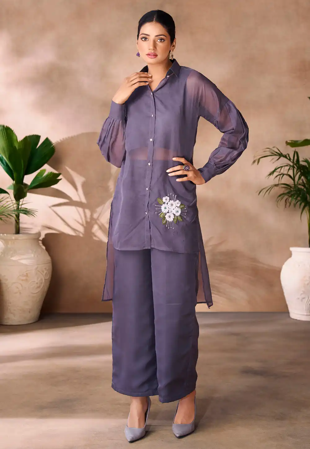 Purple Organza Co-Ords Set 306809