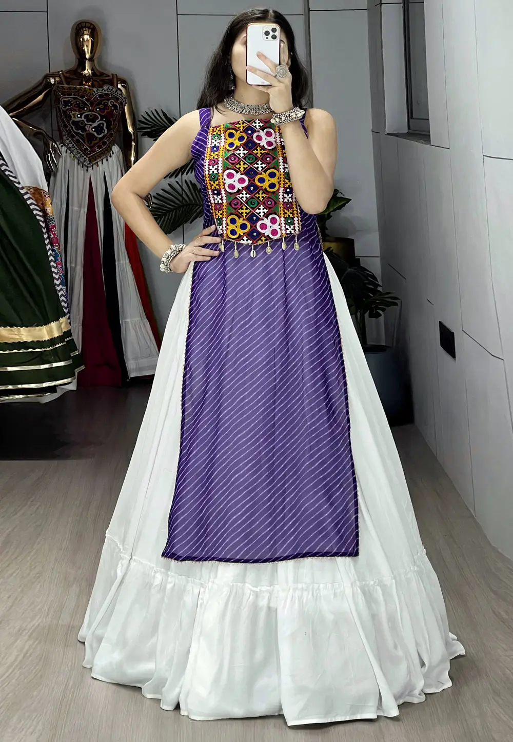 Purple Rayon Navratri Chaniya Choli 333019