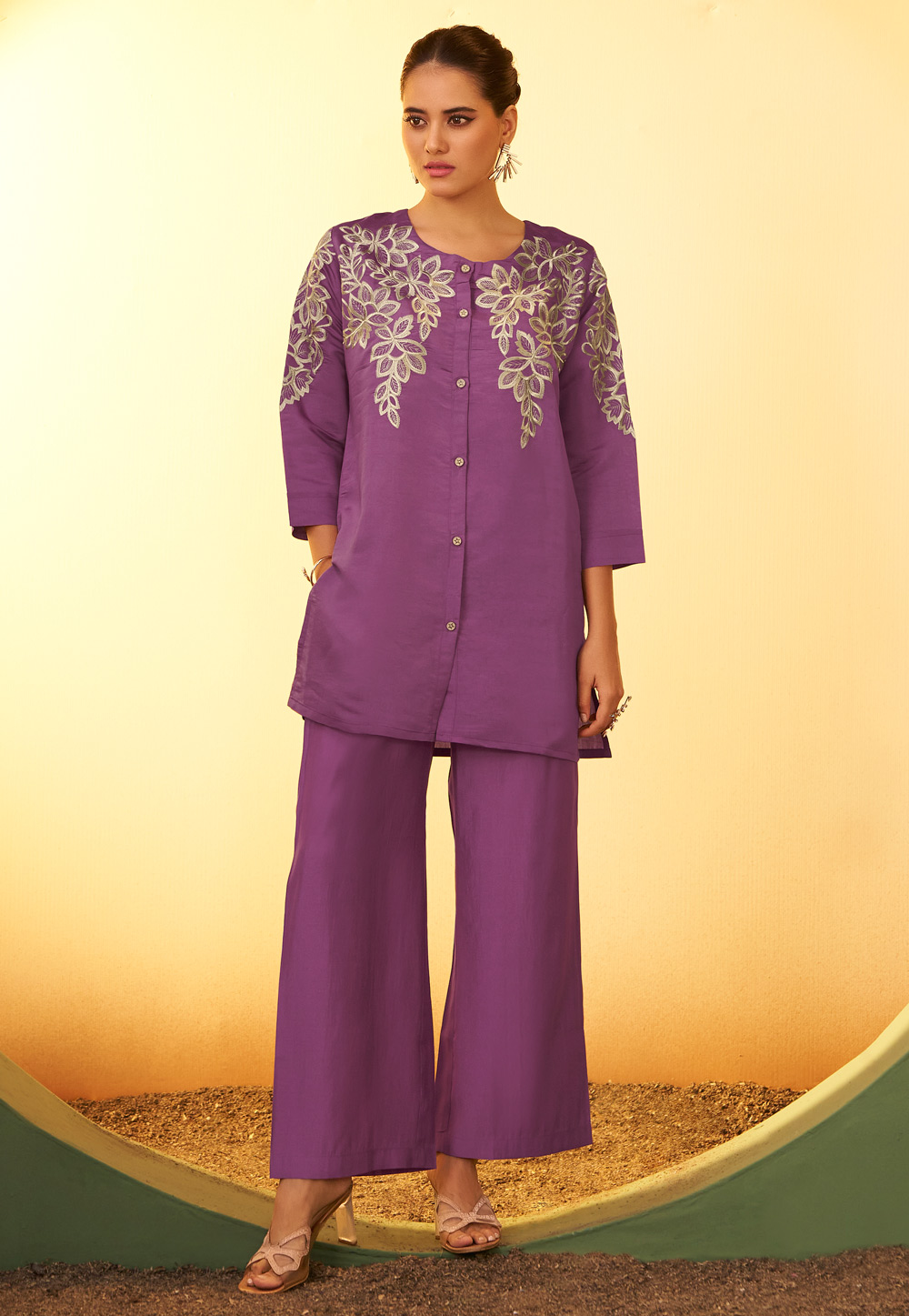 Purple Silk Co-Ords Set 322705