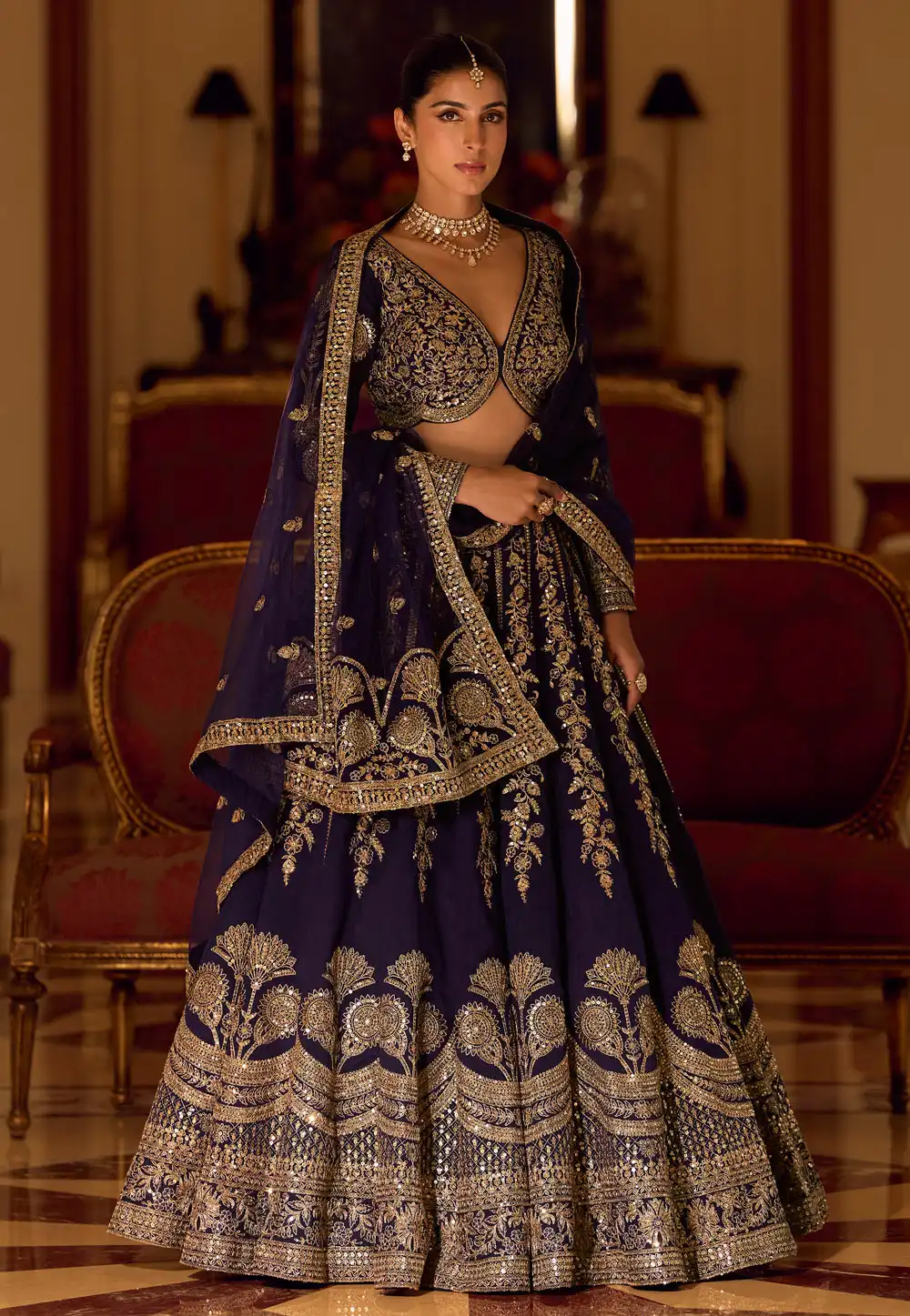 Purple Silk Designer Lehenga 322459