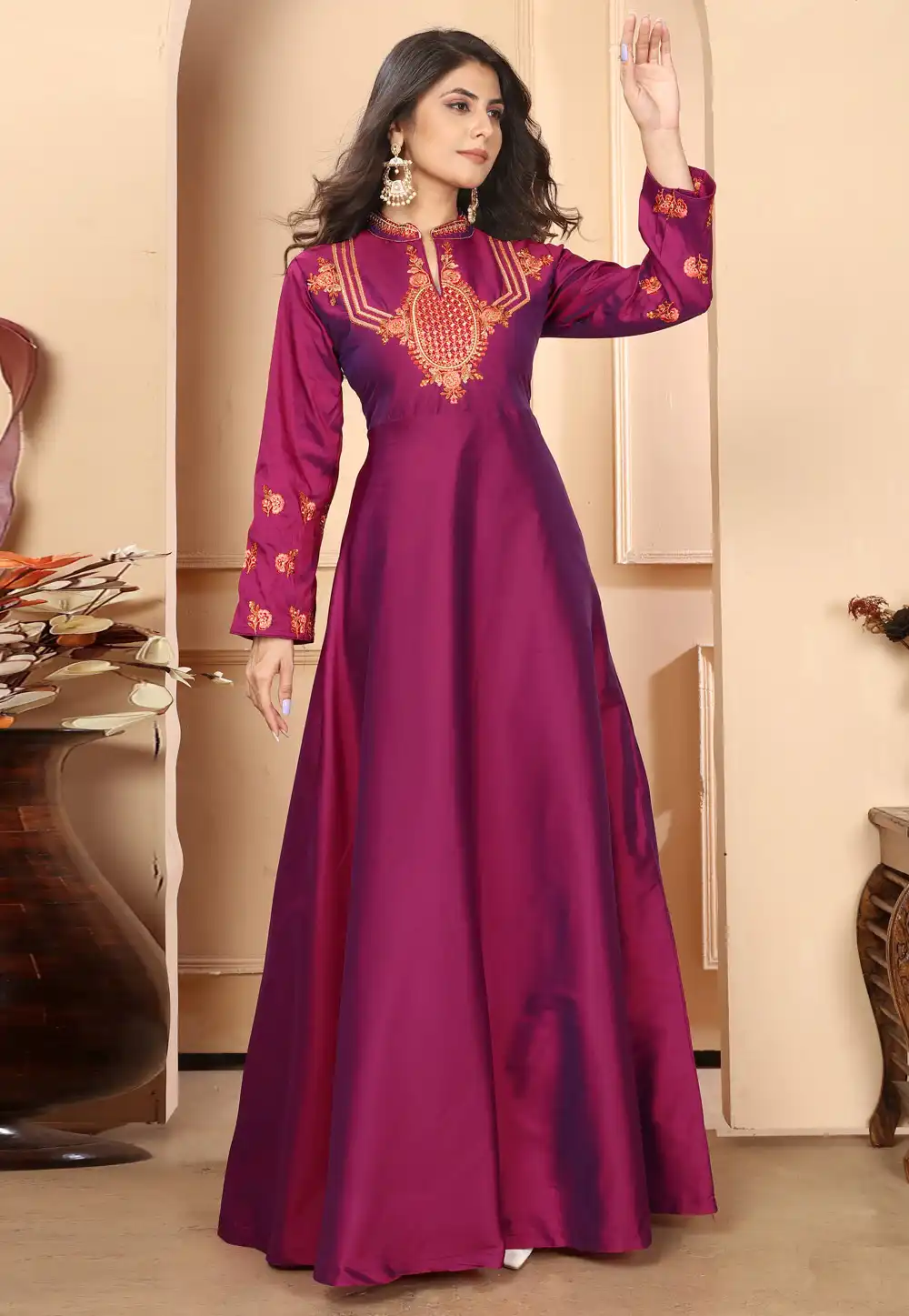 Purple Silk Gown 320351