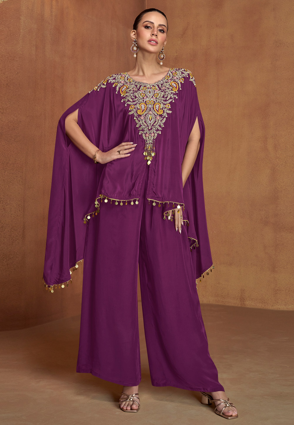 Purple Silk Kaftan 318525