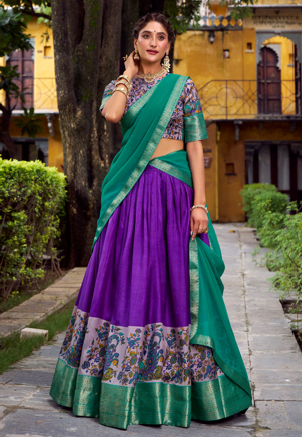 Purple Silk Lehenga Choli 319240