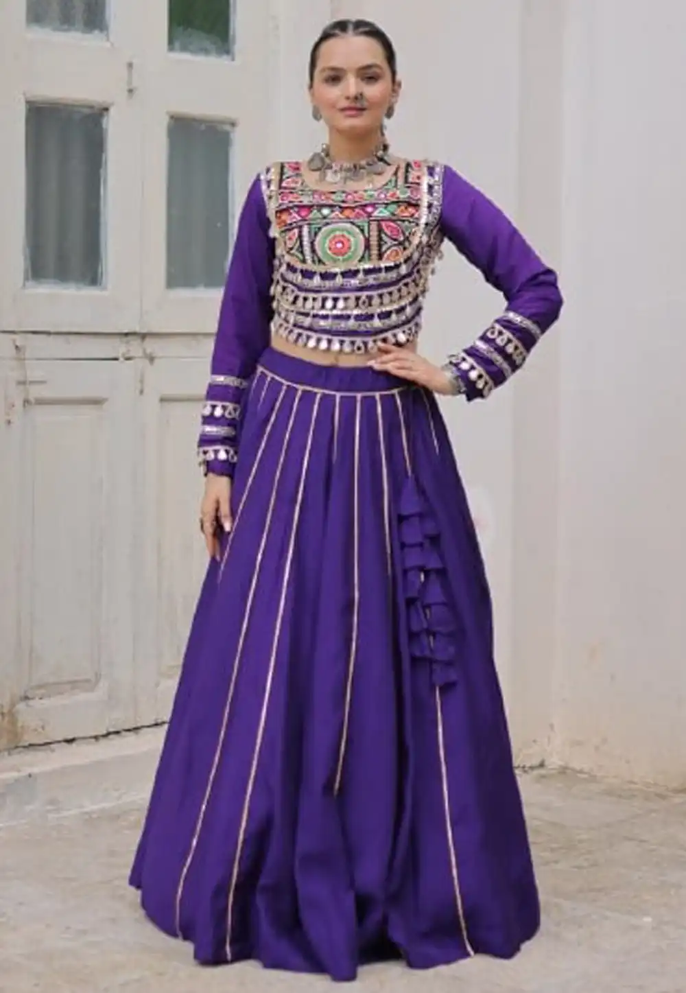 Purple Silk Navratri Chaniya Choli 316335