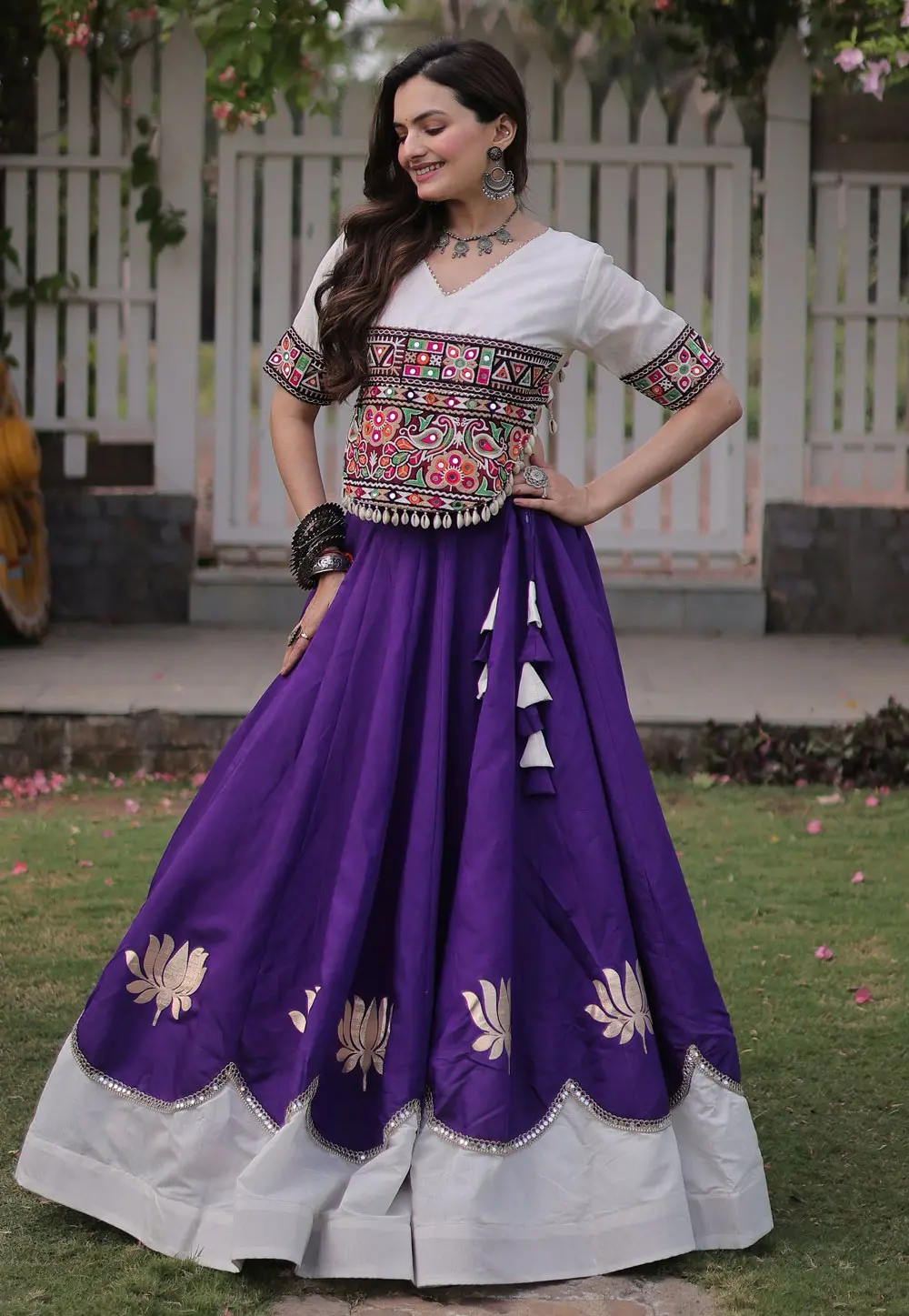 Purple Silk Navratri Chaniya Choli 331878