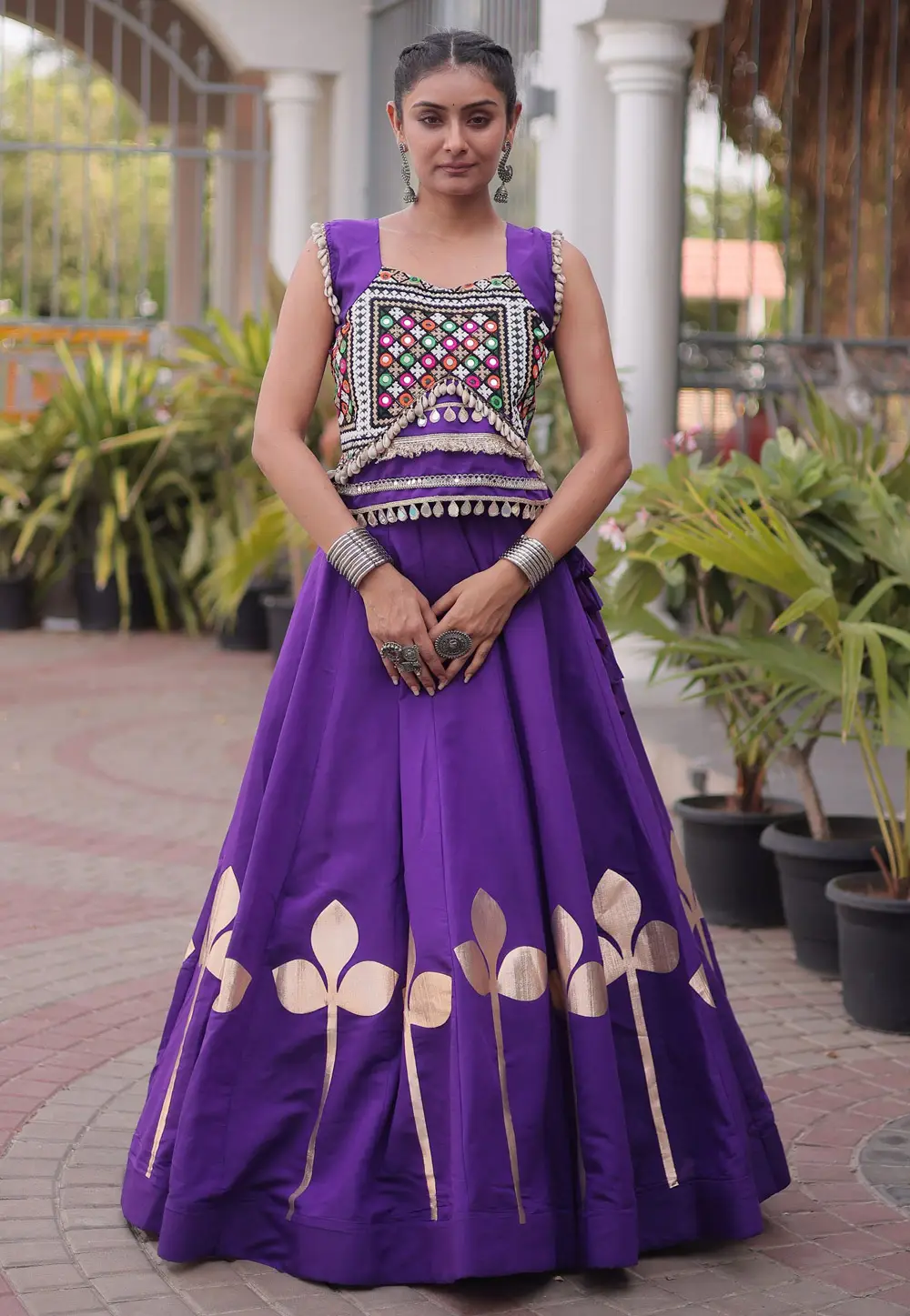 Purple Silk Navratri Chaniya Choli 333700