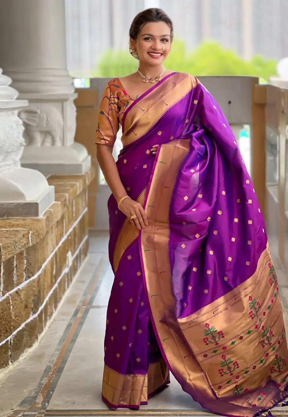 Purple Silk Paithani Saree 314744