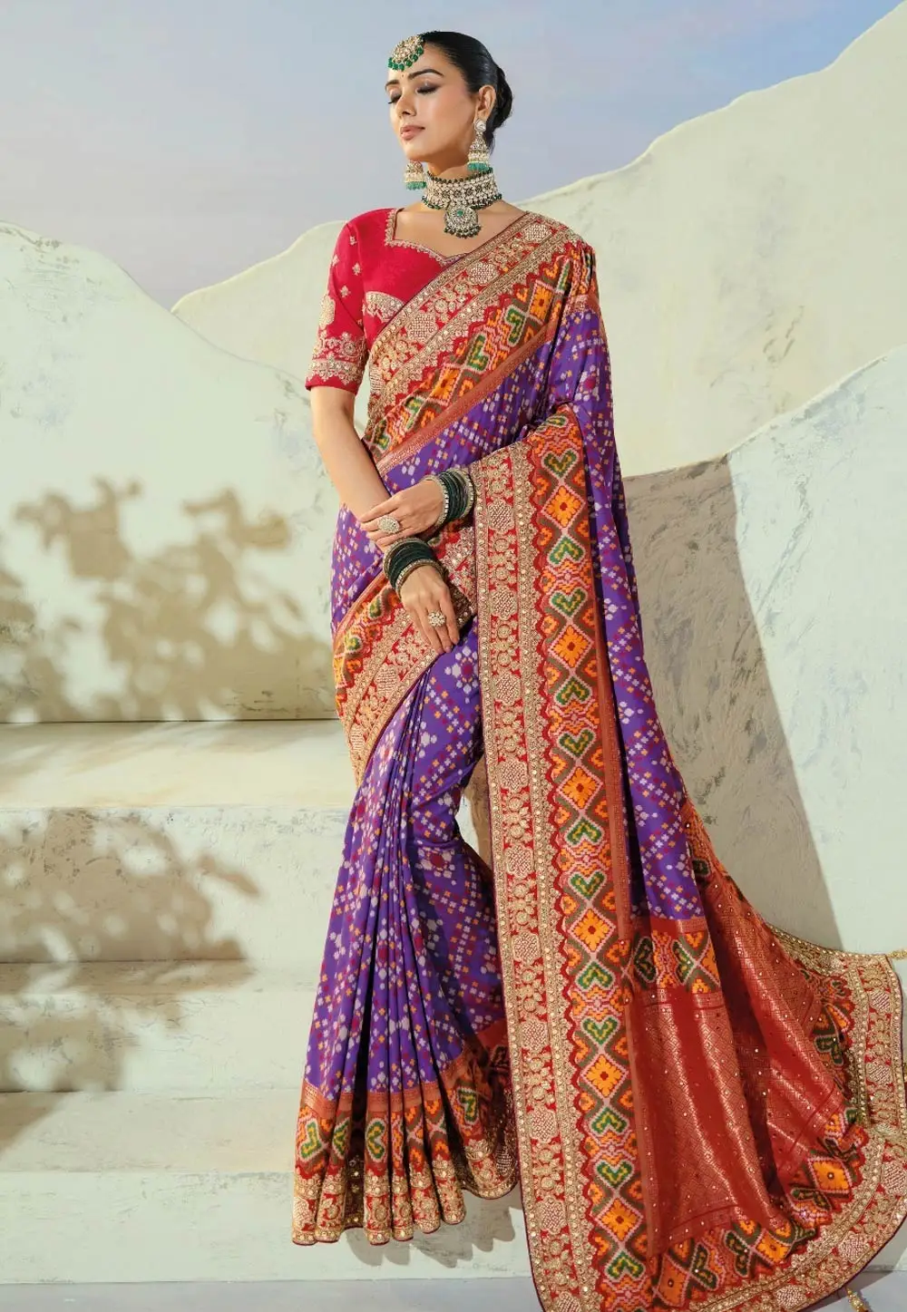 Purple Silk Patola Saree 337046
