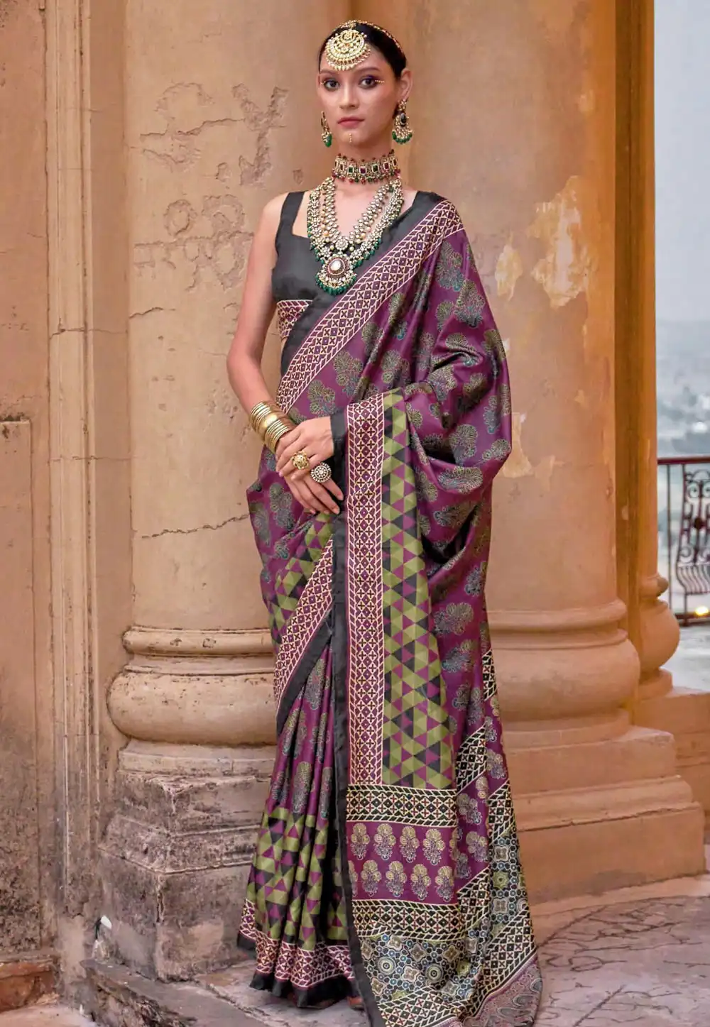 Purple Silk Saree With Blouse 310026
