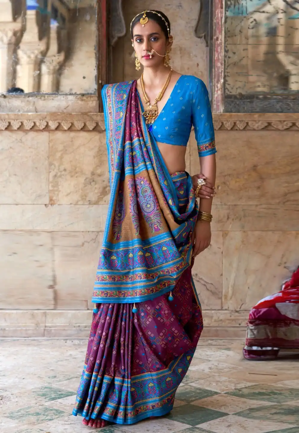 Purple Silk Saree With Blouse 318445
