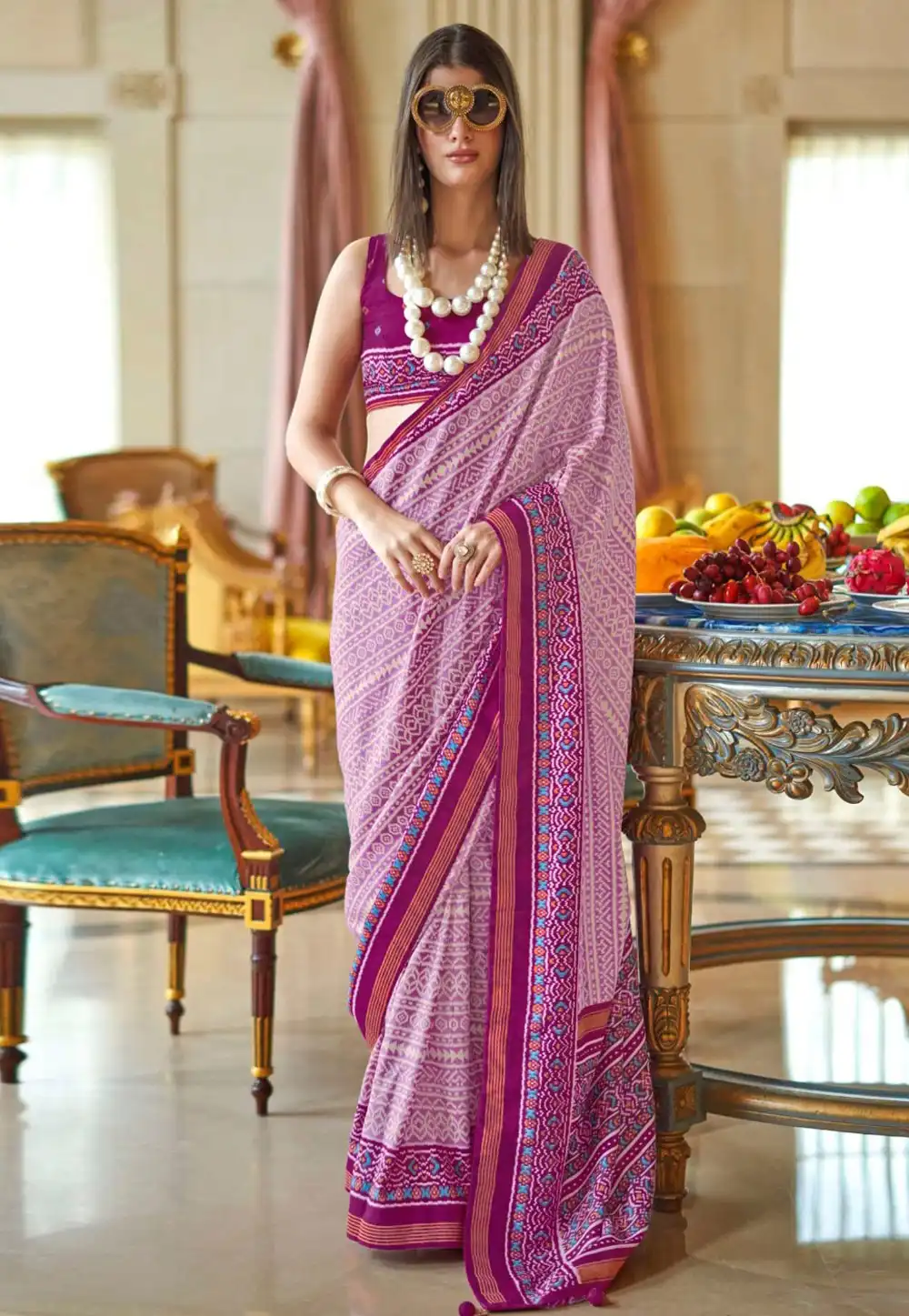 Purple Silk Saree With Blouse 321119