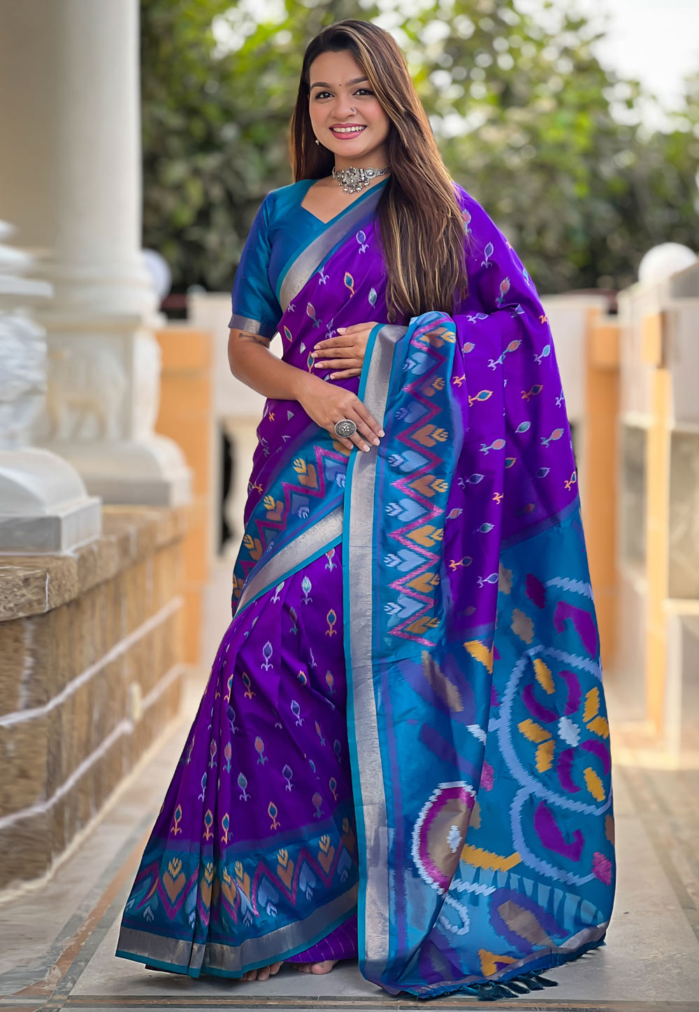 Purple Silk Saree With Blouse 306543