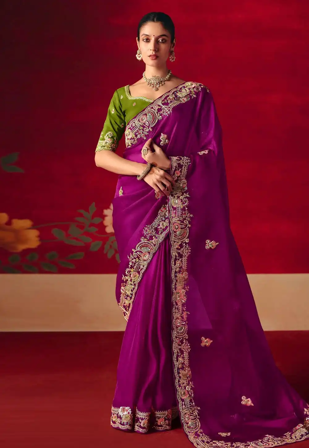 Purple Silk Saree With Blouse 322031