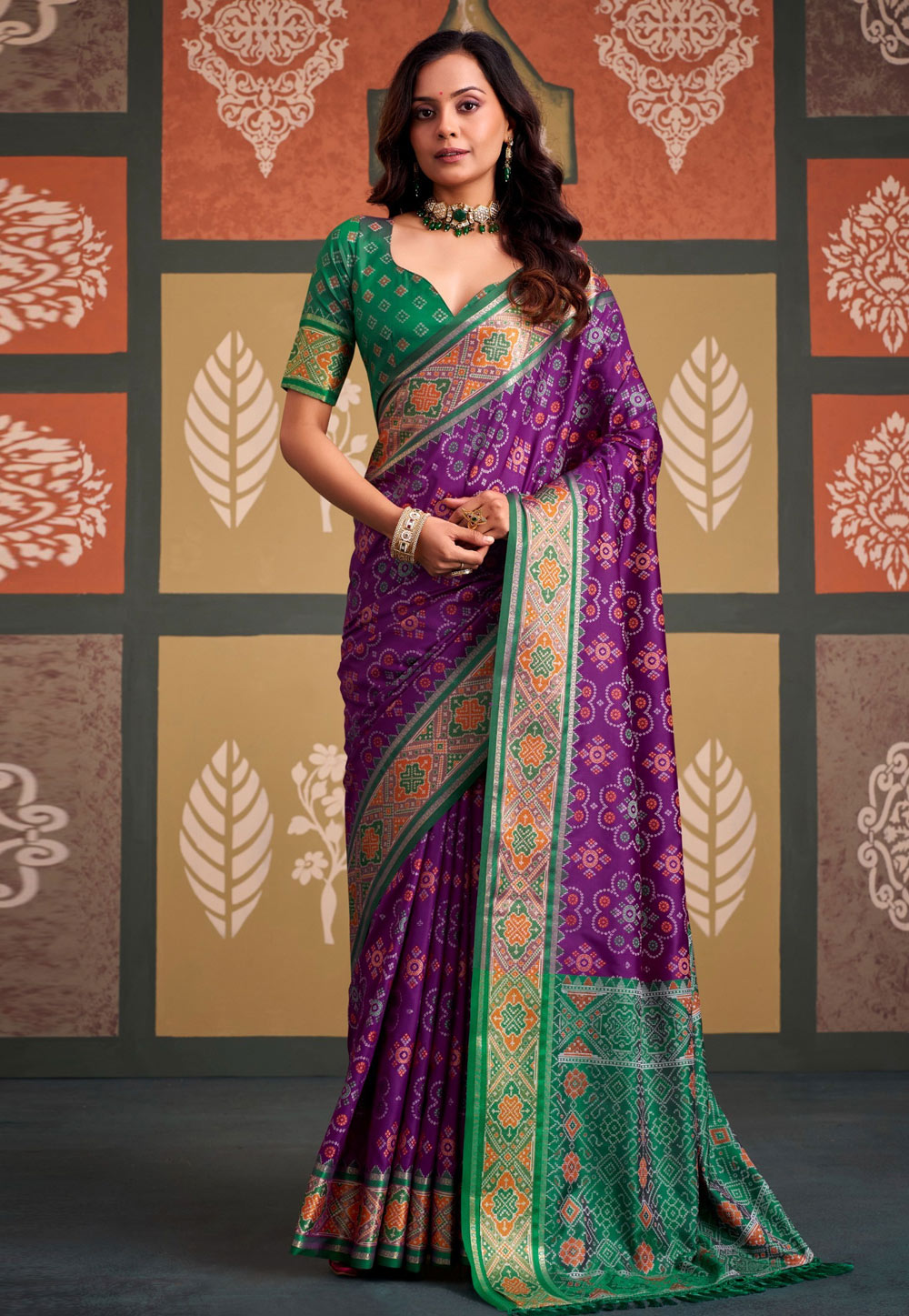 Purple Silk Saree With Blouse 328184