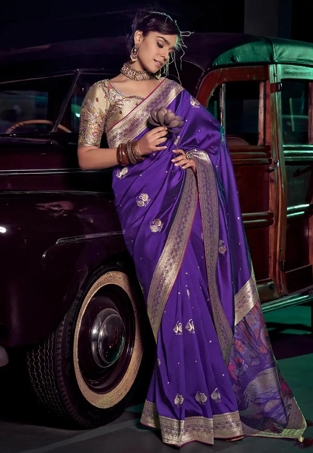 Purple Silk Saree With Blouse 317920