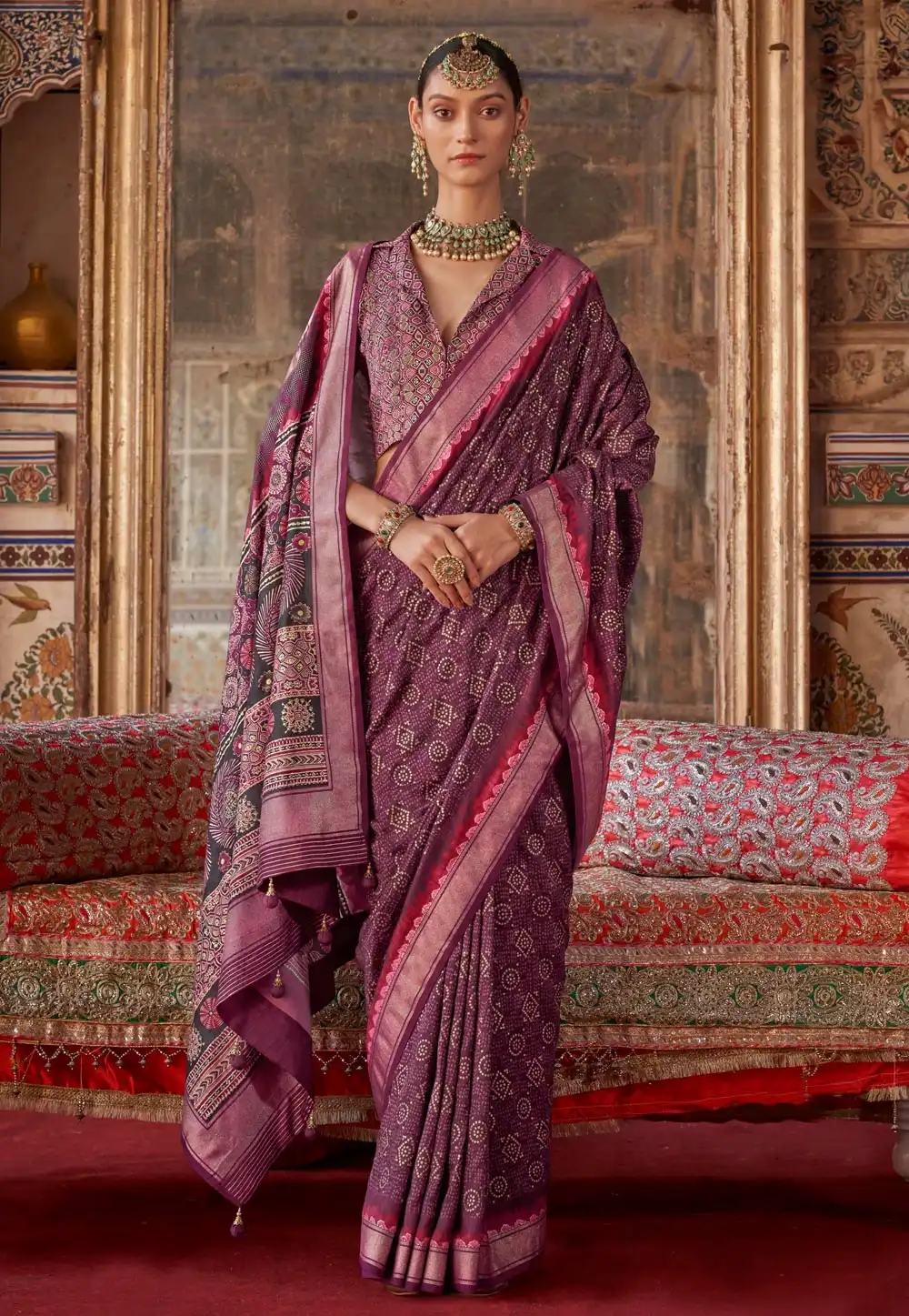 Purple Silk Saree With Blouse 306528