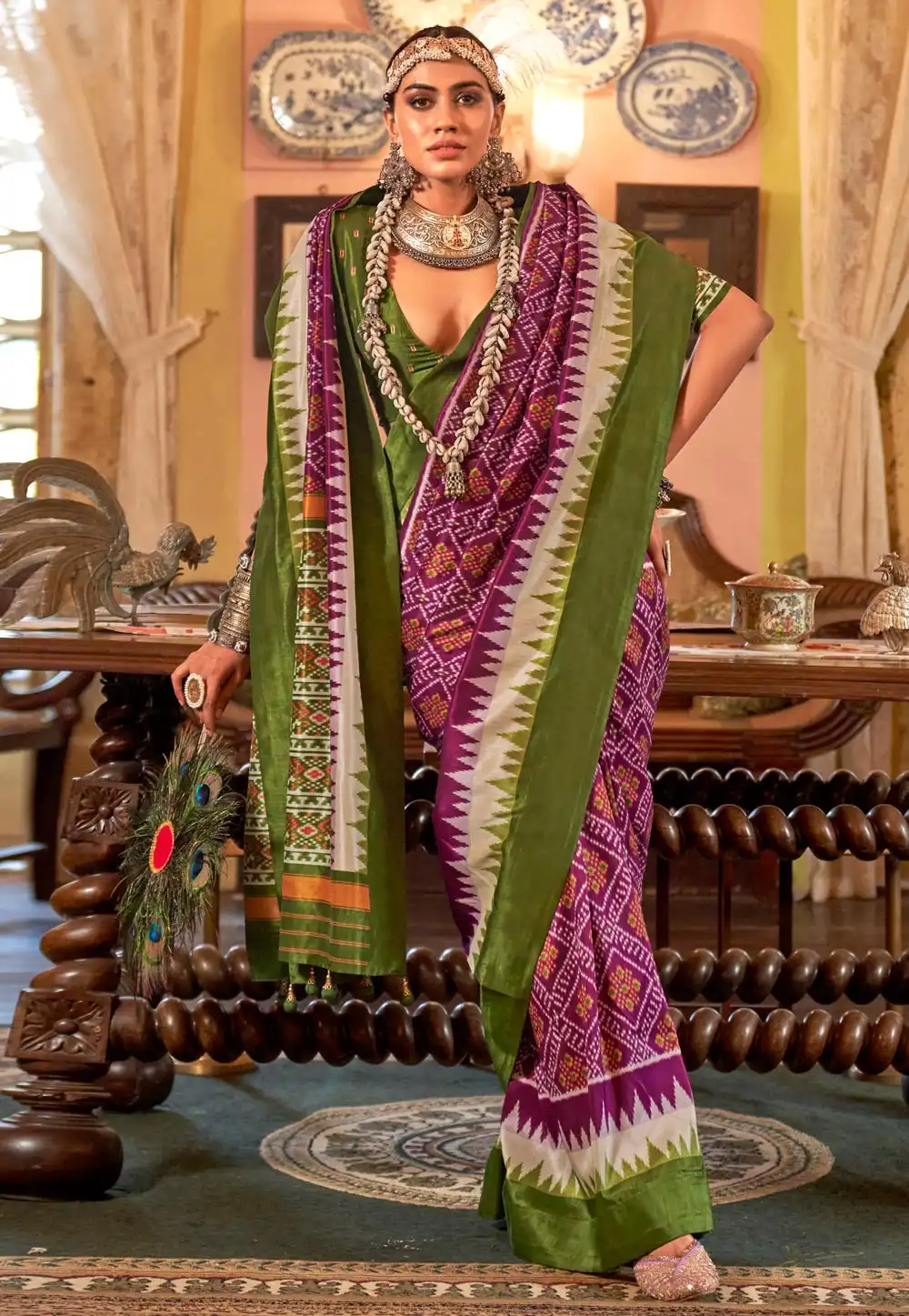 Purple Silk Saree With Blouse 318689