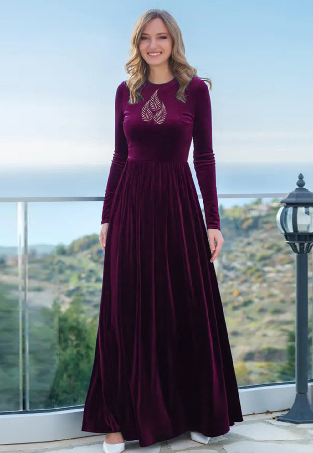 Purple Velvet Gown 306852