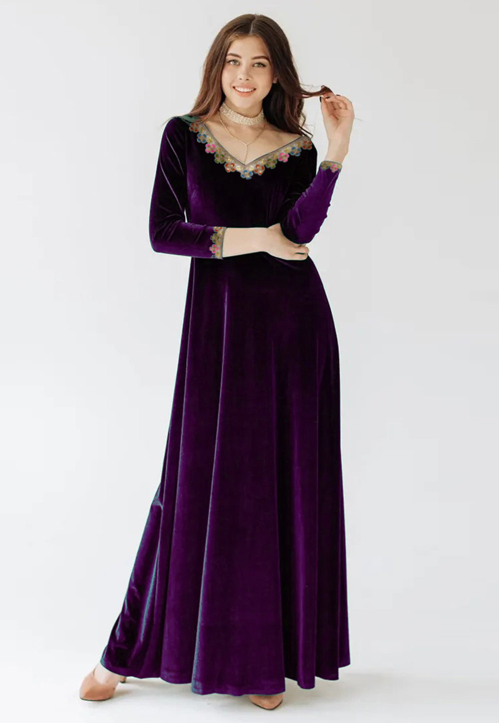 Purple Velvet Gown 306857